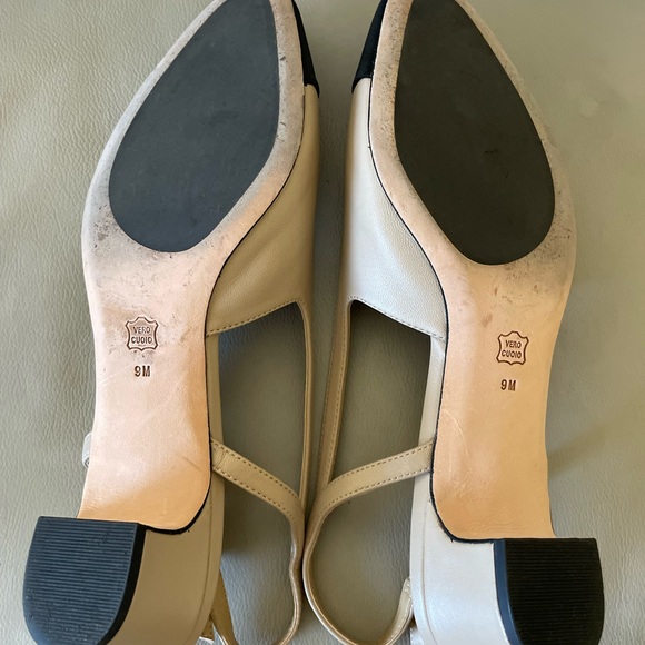 Vaneli Women's Aliz Cream and Black Slingback Shoes - Picture 4 of 5